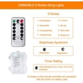 thumbnail image 3 of Christmas Lights Battery Operated Indoor Outdoor String Lights 39FT 100 LEDs 8 Modes Fairy Lights with Remote for Home Garden Patio Party Weddings Christmas Tree Decor (Warm White), 3 of 7