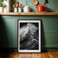 thumbnail image 6 of Eternal Wave - Photography Waves Ocean Black and White Abstract Seascape Coast Nature Black Framed Wall Art Print 20 x 30 inches, 6 of 8