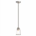 thumbnail image 2 of Livex Lighting 40021-91 Lawrenceville 1 Light Mini Pendant, Medium, Brushed Nickel, 2 of 4