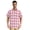 Pink White Gingham, variant on Dailycode Men's Casual Button Down Shirts Short Sleeve Summer Hawaiian Beach Shirt, Pink Red Gingham