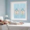 thumbnail image 3 of Blue Pink Easter Window Privacy Film, Easter Bunny Watercolor Dots Floral Artwork Static Cling UV Sun Blocking Tint Film Heat Control Windows Films for Bedroom Bathroom, Window Stickers 17.7"x39.3", 3 of 7