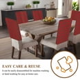 thumbnail image 4 of Christmas Red Chair Covers Set of 8 and Green Buffalo Plaid Chair Back Covers Stretch Removable Washable Slipcovers Protector for Dining Room Kitchen Party Decor, 4 of 5