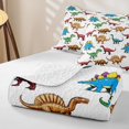 thumbnail image 4 of Erosebridal Ancient Animals Dinosaur Twin Quilt Set,Safari Dino Print Twin Coverlet Set For Boys,2 Pieces, 4 of 4
