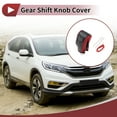 thumbnail image 2 of Cubierta de pomo de cambio de marchas Unique Bargains, protector de manija de cambio para Honda CRV 2008-2011, cuero negro y rojo, 2 of 6