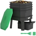 thumbnail image 1 of Outsunny 4-Tray 7.4 Gal Outdoor & Indoor Worm Composter Bin, Dark Green, 1 of 10