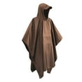 thumbnail image 2 of Poncho de lluvia con capucha para clima húmedo, impermeable, reutilizable, con dosel, multiusos, alfombrilla de suelo, chaqueta de lona para adultos, Marrón DYNWAVEMX Poncho de lluvia, 2 of 6