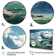 thumbnail image 3 of Designart "Frozen Eternity Green Glacier Majesty II" Landscapes Floater Framed Wall Art Print, 3 of 7