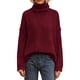 thumbnail image 1 of Suéter PRETTYGARDEN Otoño 2025 Cuello Tortuga Rojo Vino M, 1 of 7