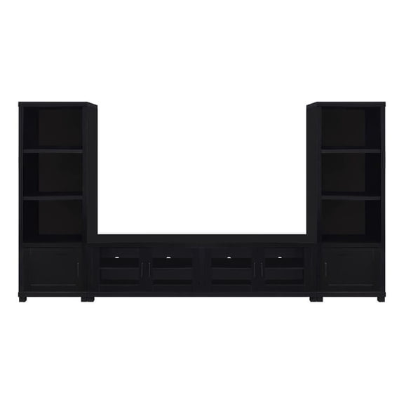 Jupiter 3-piece Entertainment Center 79-inch TV Stand Black
