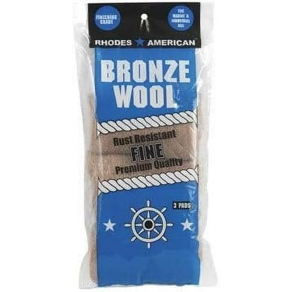 Rhodes American Bronze Wool 0 Grade Fine Steel Wool Pad