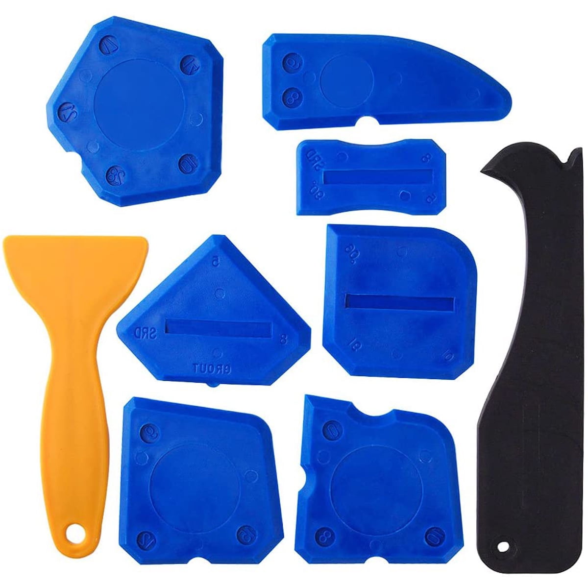 9 Pieces Caulk Tool Kit Sealant Silicone Finishing Tools Caulking Tools