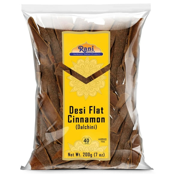 Rani Desi (Dalchini) Cannelle Plate 7oz (200g) - Tout Naturel / Végétalien / Compatible Sans Gluten / non-OGM / Casher / Origine Indienne