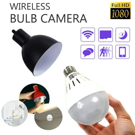 HD Wireless WIFI 1080P 360° IP Camera Indoor Security Infrared Light Bulb Night Vision Smart Home Video Baby Monitor Cam√ Night vision √ Fisheye√ APP Control√ Two-way