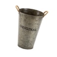 thumbnail image 4 of DYNWAVECA Farmhouse Flower Planter Metal Bucket Round Container Rustic Multifunctional for Home Office Patios Living Room Wedding Decor brown, 4 of 9