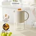 thumbnail image 4 of Jarra de Agua de Vidrio Portátil con Tapa Cafetera de Cocina con Asa Cafetera Tetera Cafetera 1800 Ml Gris, 4 of 5