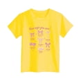 thumbnail image 5 of Toddler Girls Short Sleeve T-Shirts School Uniform Quick Dry 24 Months 2t 3t 4t 5t 6t 7t Athletic Tops Dance Casual Beach Vacation Summer Wear Gibobby,2-3 Years,Yellow, 5 of 5