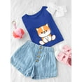 thumbnail image 3 of Kawaii Corgi Dog Sitting T-Shirt Toddler -Image by Shutterstock,  5 Toddler, 3 of 4