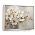 thumbnail image 2 of Designart "Beige-Gold Violet Elegance" Violets Floater Framed Wall Decor, 2 of 5