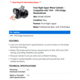 thumbnail image 2 of Front Right Upper Wheel Cylinder - Compatible with 1949 - 1954 Dodge Meadowbrook 1950 1951 1952 1953, 2 of 2