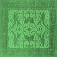 thumbnail image 1 of Ahgly Company Indoor Square Oriental Emerald Green Industrial Area Rugs, 7' Square, 1 of 4