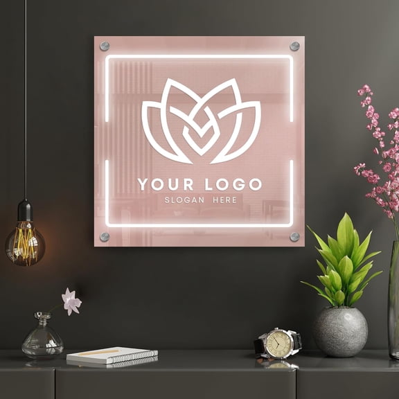 Personalized Floating Acrylic Business Sign