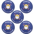 thumbnail image 3 of Floor Sticker 5pcs / Bag  Distance Sign Decal Distance Warning Floor Sticker For Store Hospital, 3 of 8