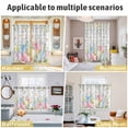 thumbnail image 5 of Easter Eggs Kitchen Curtains Window Panels, Spring Daisy Eucalyptus Leaves Gray Plaid Insulated Window Treatment Curtain, Grommet Curtains for Bedroom/Living Room/Bathroom, 2 Piece 52"Wx84"L, 5 of 8