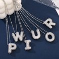 Bubble Letter Necklace Gold Balloon Initial Pendant Necklace Dainty