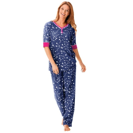 

Dreams & Co. Women s Plus Size Print Pj Set Pajamas
