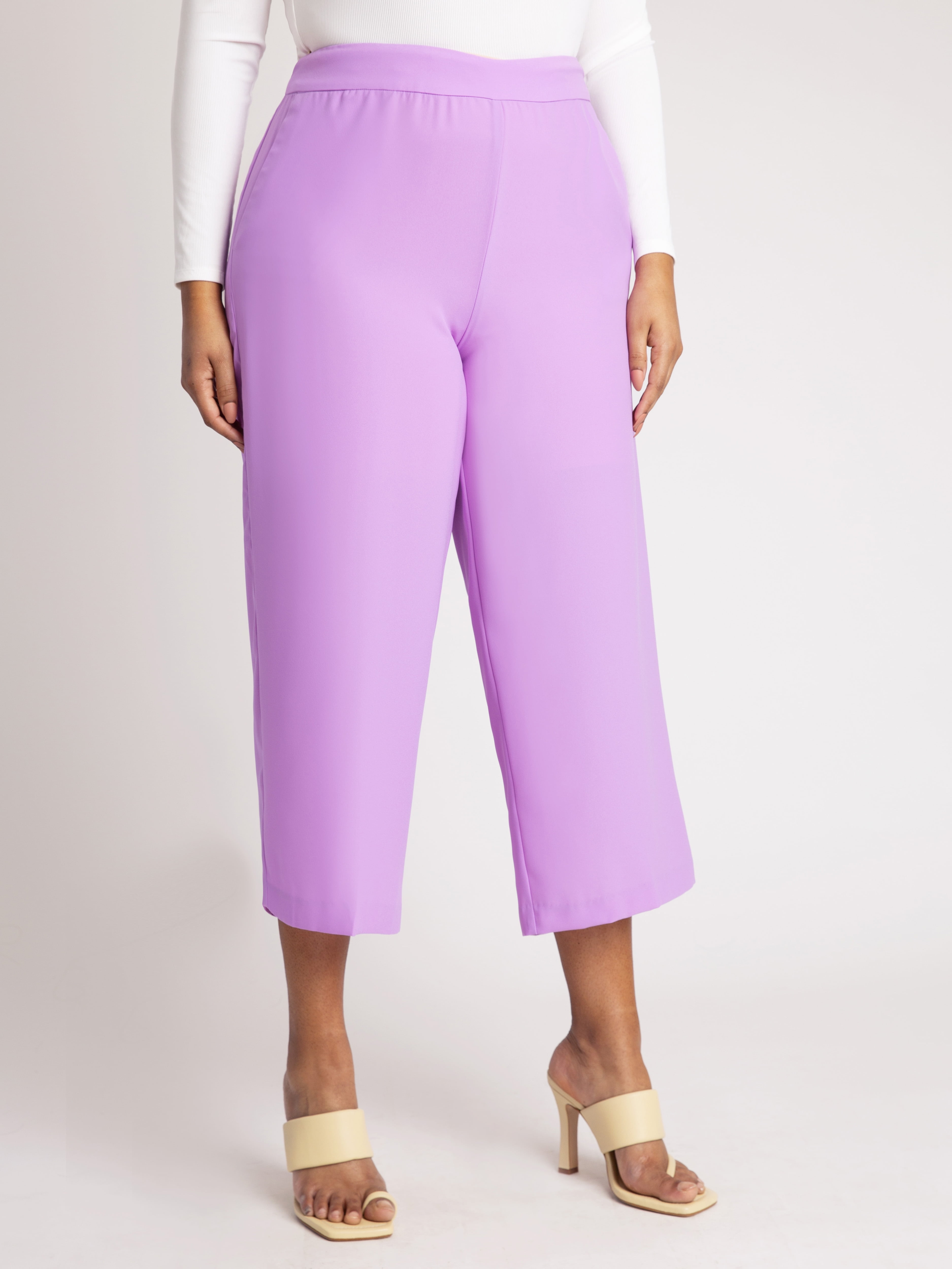 plus size cropped trousers