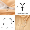 thumbnail image 3 of Airensky Duvet Cover Set, King, Yellow, 100% Microfiber, Breathable, Zipper Closure, 3 of 11