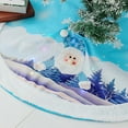 thumbnail image 6 of Light Blue Christmas Tree Skirt, Luxury Faux Fur with Snowflakes for Blue Christmas Ornaments Winter Wonderland Decorations 43IN A, 6 of 7