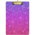 thumbnail image 2 of FMSHPON Fun Purple Pink Glitter Clipboard Hardboard Wood Nursing Clip Board and Pull for Standard A4 Letter 13x9 inches, 2 of 5