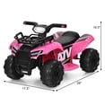 thumbnail image 7 of Infans 6V Kids ATV Quad Electric Ride On Car Toy Toddler w/LED Light&MP3 Pink, 7 of 7