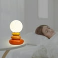 thumbnail image 3 of Laminated Stone Table Lamp | Romantic Bedroom Decor | Ceramic Small Table Lamp with USB Charging | Soft Eye Protection Lighting & Music Mode | Portable Night Light for Bedside, 3 of 3