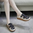 thumbnail image 6 of Wavsuf Platform Sandals for Women Outdoor Casual Summer Black Sandals Shoes Size 7.5, 6 of 7