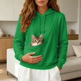 thumbnail image 2 of Unisex Oversized Fit Cat Hoodie with Pouch Pet Hoodies Kangaroo Pocket Dog Pullover Sweatshirt, 2 of 7