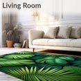 thumbnail image 2 of ODIKA 5'x7' Machine Washable Non-Slip Area Rug, Lush Tropical Palm Vibrant Green Leaf High Traffic Rug, Green, 88146, 2 of 7