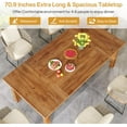 thumbnail image 4 of Tribesigns 70.86 in Rectangle Spacious Dining Table, Walnut, 4 of 7