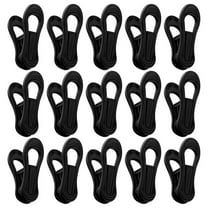 Qumonin Non-Slip Polypropylene Tier Pants & Skirts Hanger Clips, Black, 25 Pieces
