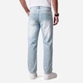 thumbnail image 3 of GINGTTO Men's Light Wash Baggy Straight Leg Jeans - Stretchy Relaxed Fit Denim Pants for Casual Daily Wear, 3 of 9