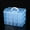 Blue, variant on 3 Tiers Transparent Plastic Makeup Organizer Jewelry Storage Box Removable Storage Case Toys Organizer Finishing Box