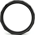 thumbnail image 2 of Ceramic Faceted Black 8mm Polished Beveled Edge Band (Size 6.5) Made In China cer13-6.5, 2 of 5
