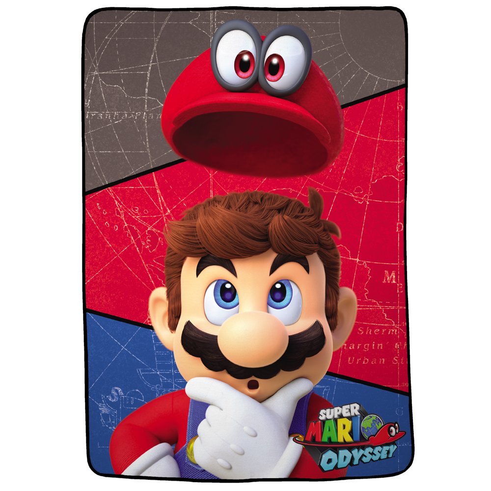 Super Mario Odyssey Kids Microfiber Bedding Coral Fleece Blanket, Twin