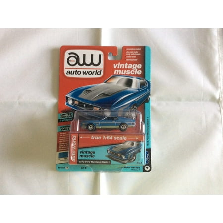 1972 Ford Mustang - 1972 Ford Mustang Mach 1 Blue Poly w/ Silver Stripes