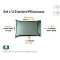 thumbnail image 4 of Pure Cotton Pillow Cases King Size - Hunter Green Color 2 Piece Pillow Cover Set, 400 Thread Count, Comfortable Sateen Weave Pillow Cases, 4 of 5