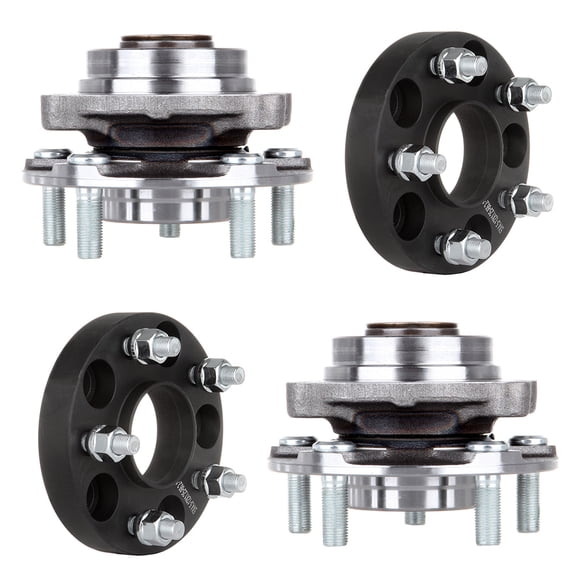 CCIYU 1" 5X4.5 Wheel SPACERS 5 Lug+Nave of Wheel Bearing Assembly for Front Wheel 5 Lugs with ABS Sensor for Infiniti G35/ 350Z 2003-2009 513268