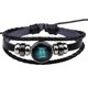 thumbnail image 1 of Pulsera de doce constelaciones, joyería europea y americana, aleación multicapa, tejido luminoso, cuero punk, cielo nocturno, 1 of 1