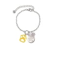 thumbnail image 2 of Delight Jewelry Acrylic Small Paw Yellow Silvertone Discover Dream Explore Zoey Charm Bracelet, 6.5+2" Extender, 2 of 4