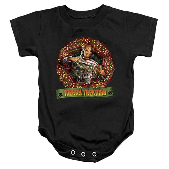 Star Trek Christmas Merry Trekmas Unisex Infant Snap Suit for Baby